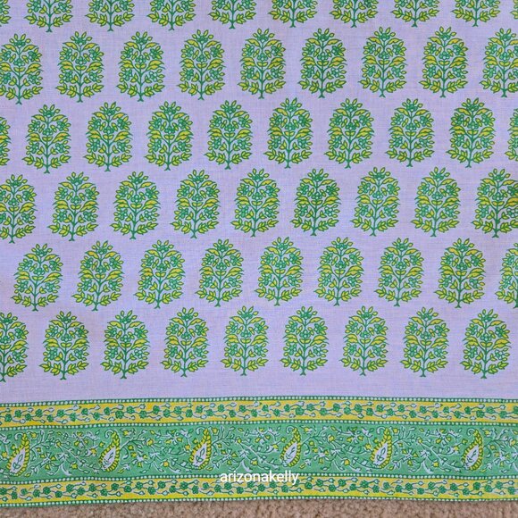 Calypso St. Barth Cotton Sarong Scarf Beads Green - Picture 11 of 15